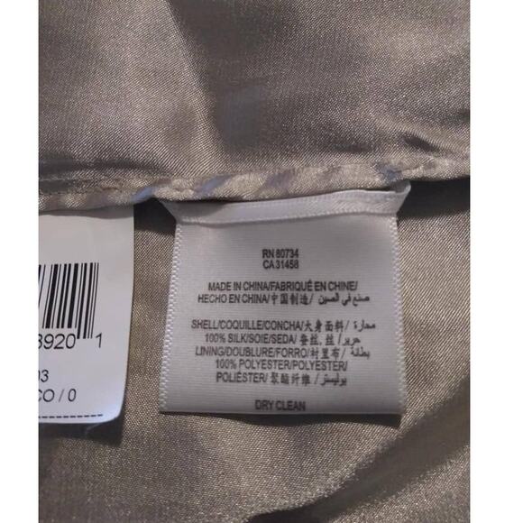 BCBGMaxAzria 100% Silk Ruffle Abstract Strapless Dress Party Prom Event Sz 0 - Picture 6 of 6